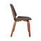Armen Living Brinley Black Faux Leather and Walnut Wood Dining Room Accent Chair LCBNSIWABL - alternate 7